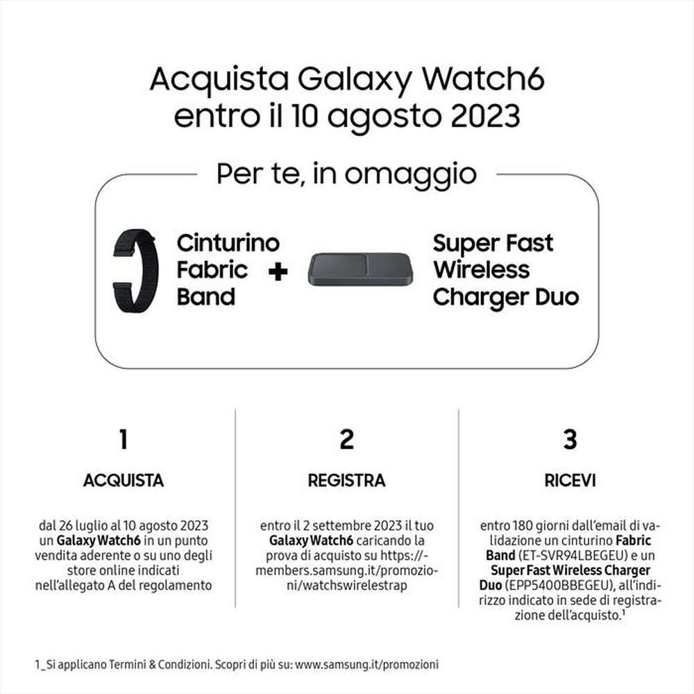 Immagine del prodotto SAMSUNG - Galaxy Watch6 44mm-Graphite