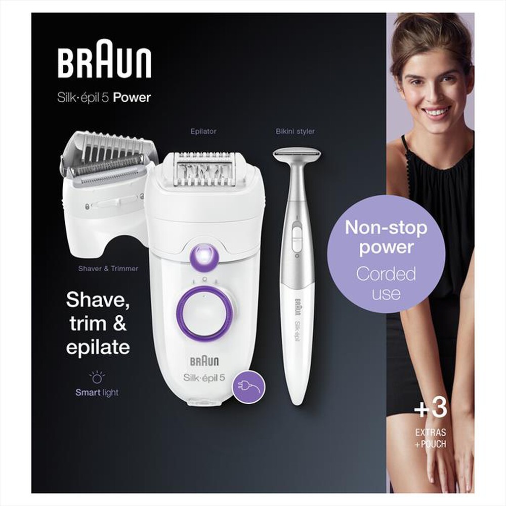 BRAUN - Silk-&eacute;pil 5-825-Bianco/Viola