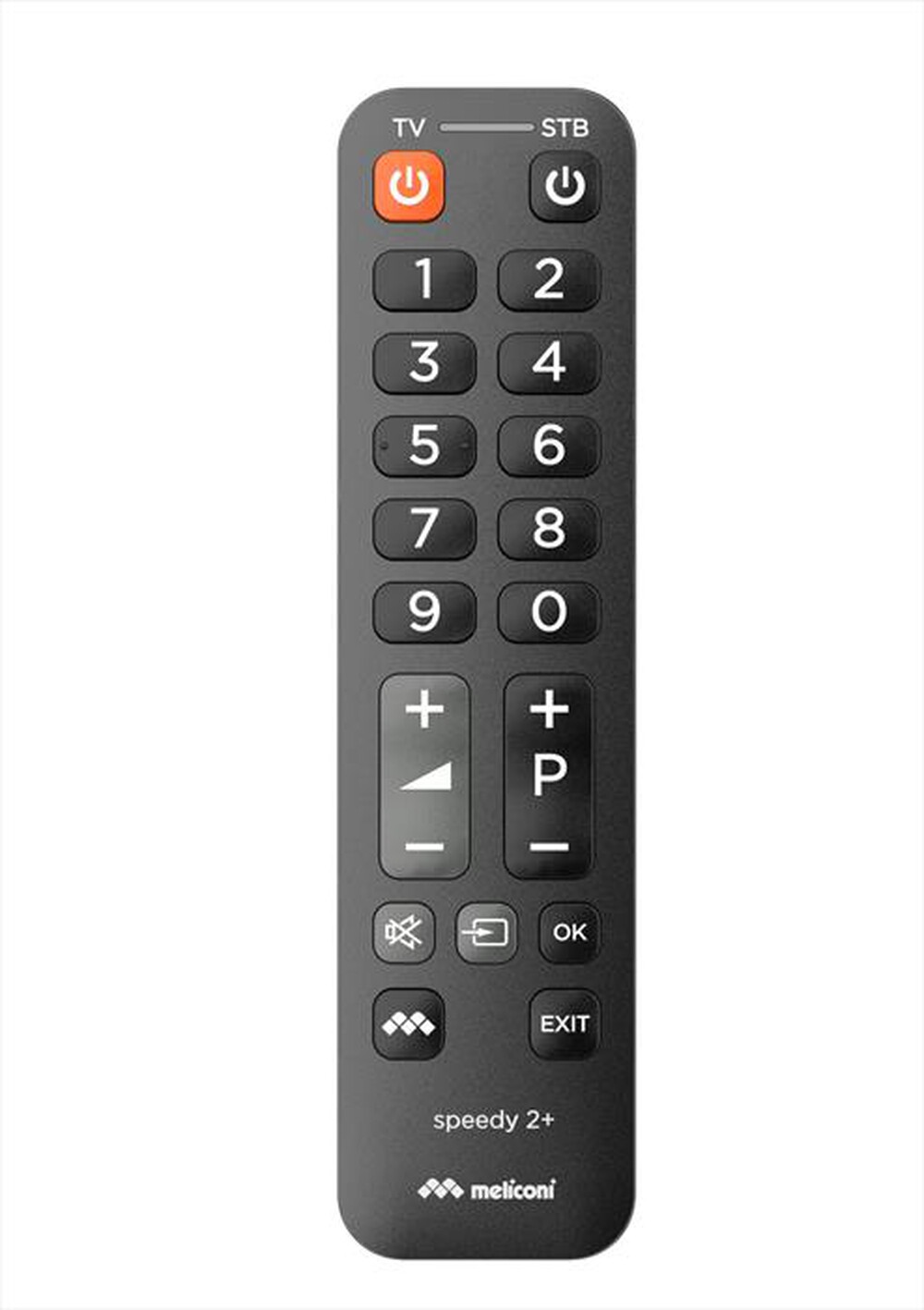 Immagine del prodotto MELICONI - Telecomando universale 2 in 1 SPEEDY 2+ ITALIA-Tlc nero con tastiera bicolore
