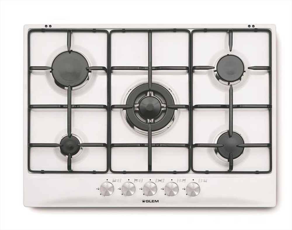 Immagine del prodotto GLEM GAS - Piano cottura a gas GT755WH 5 fuochi 68,5cm-Bianco