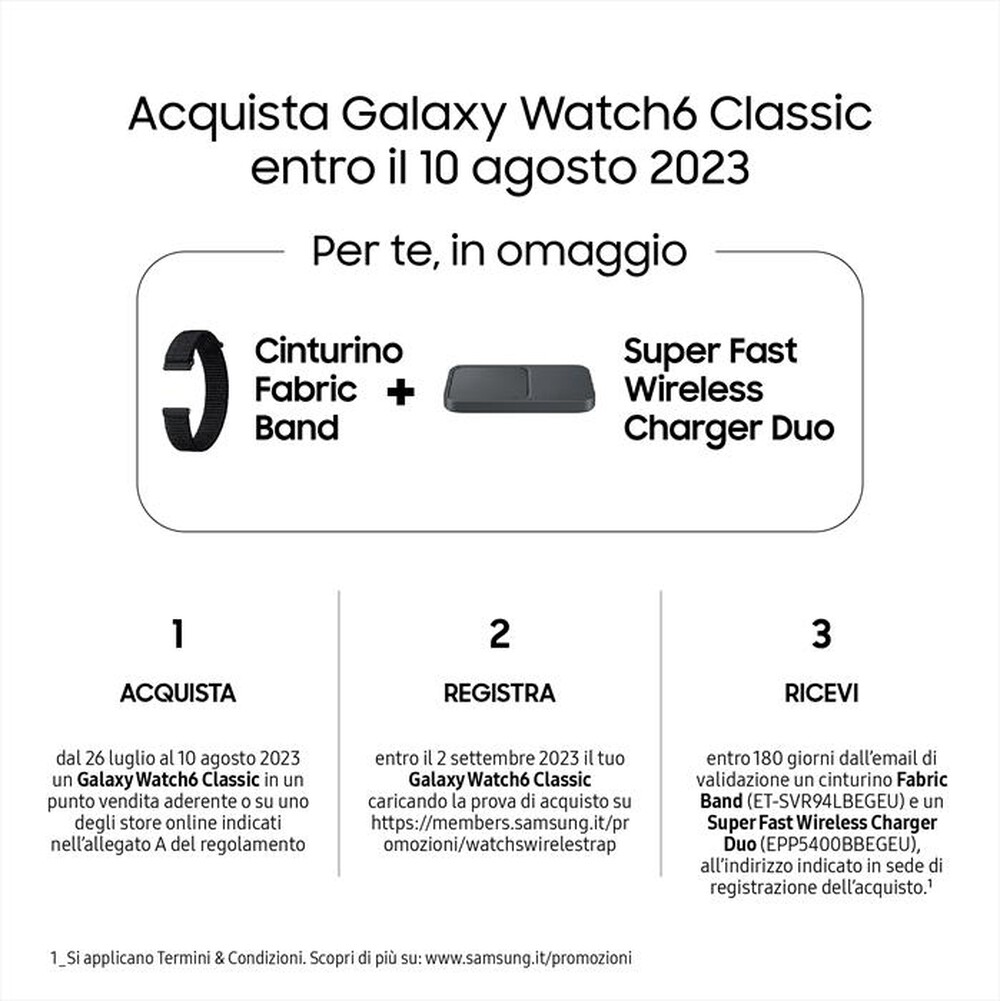 Immagine del prodotto SAMSUNG - Galaxy Watch6 Classic 47mm-Silver