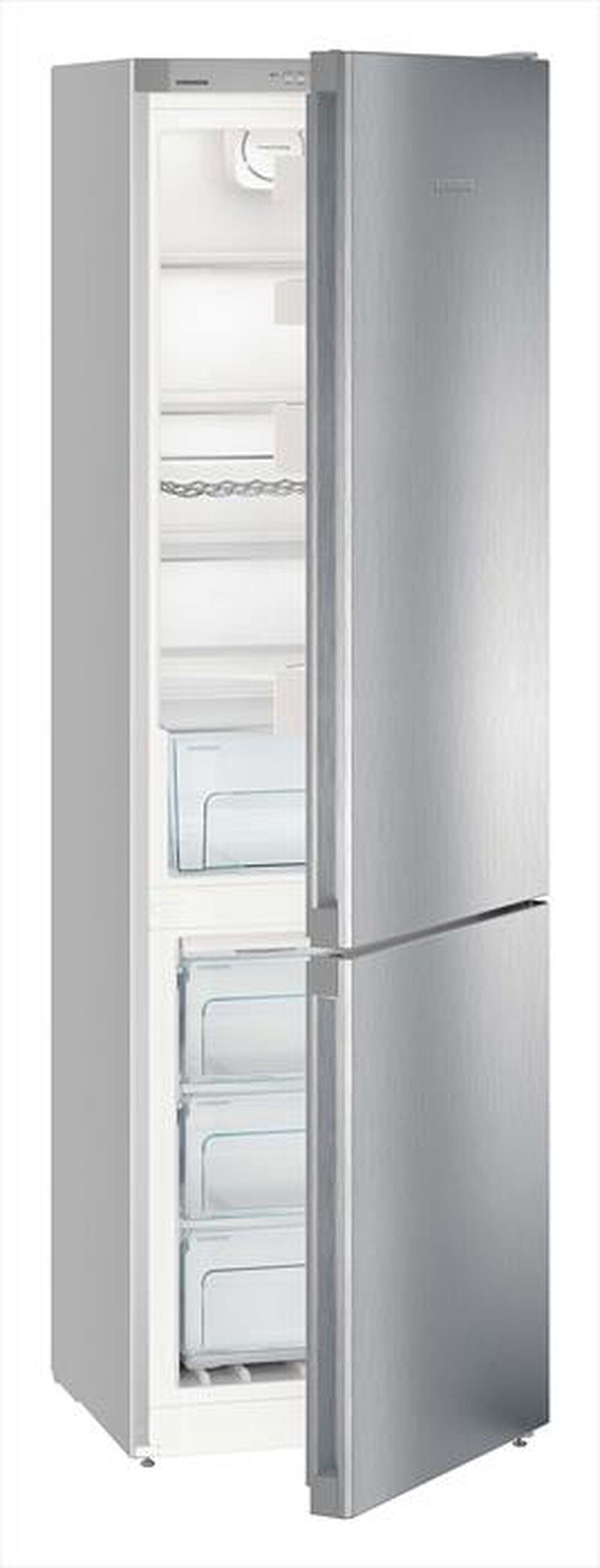 LIEBHERR - Frigorifero combinato CNPEL 4813-23 Classe D 368lt-Acciaio