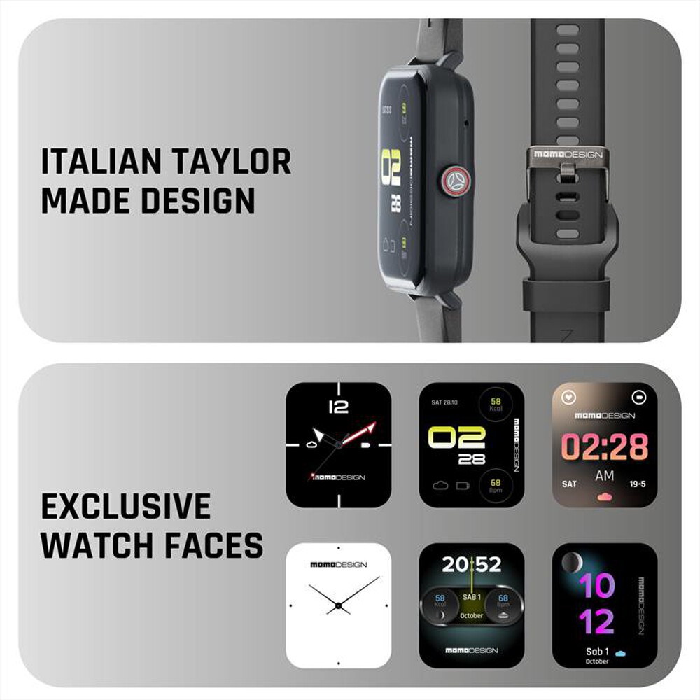 Immagine del prodotto CELLULARLINE - Smartwatch STEALTH BLUETOOTH 1.83" TFT MOMO DESIGN-Nero
