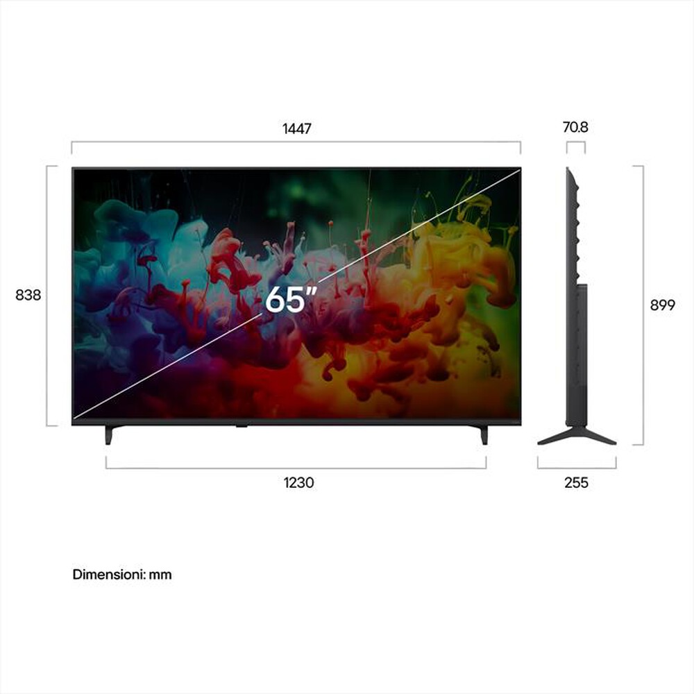 Immagine del prodotto LG - Smart TV QNED AI MINILED 4K 65" 65QNED70B6C-Charcoal Black