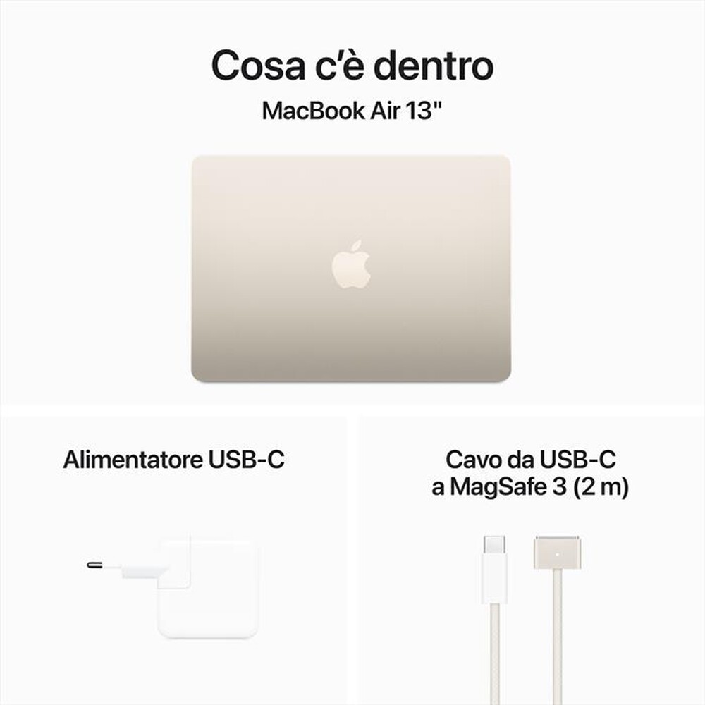 Immagine del prodotto APPLE - MacBook Air 13" M3 Core CPU 8 GPU 8 16GB 256GB SSD-Galassia