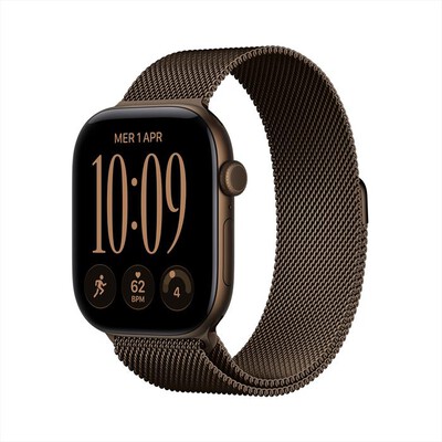 APPLE - Watch Series 12 GPS 46mm Alluminio Bronzo Scuro-Loop milanese Bronzo - S/M