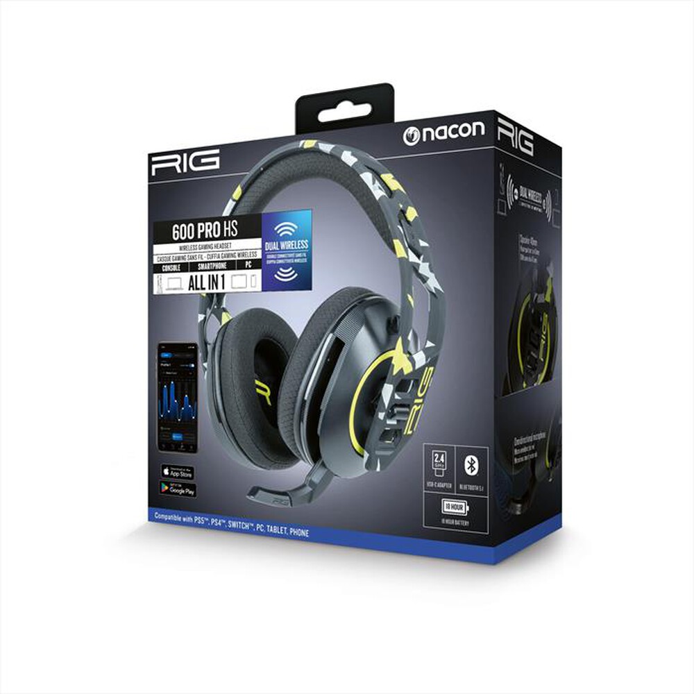 Immagine del prodotto NACON - CUFFIE GAMING RIG 600 PRO HS PS5/PS4-Verde Acido