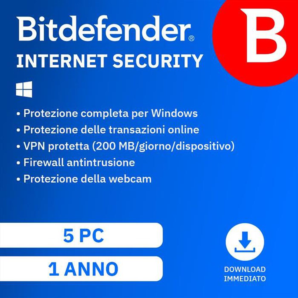 Immagine del prodotto BITDEFENDER - Internet Security 1 Anno - 5 PC