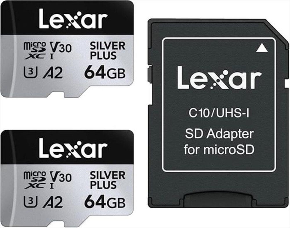 Immagine del prodotto LEXAR - 64GB MICROSDXC PLUS BIPACK-Silver