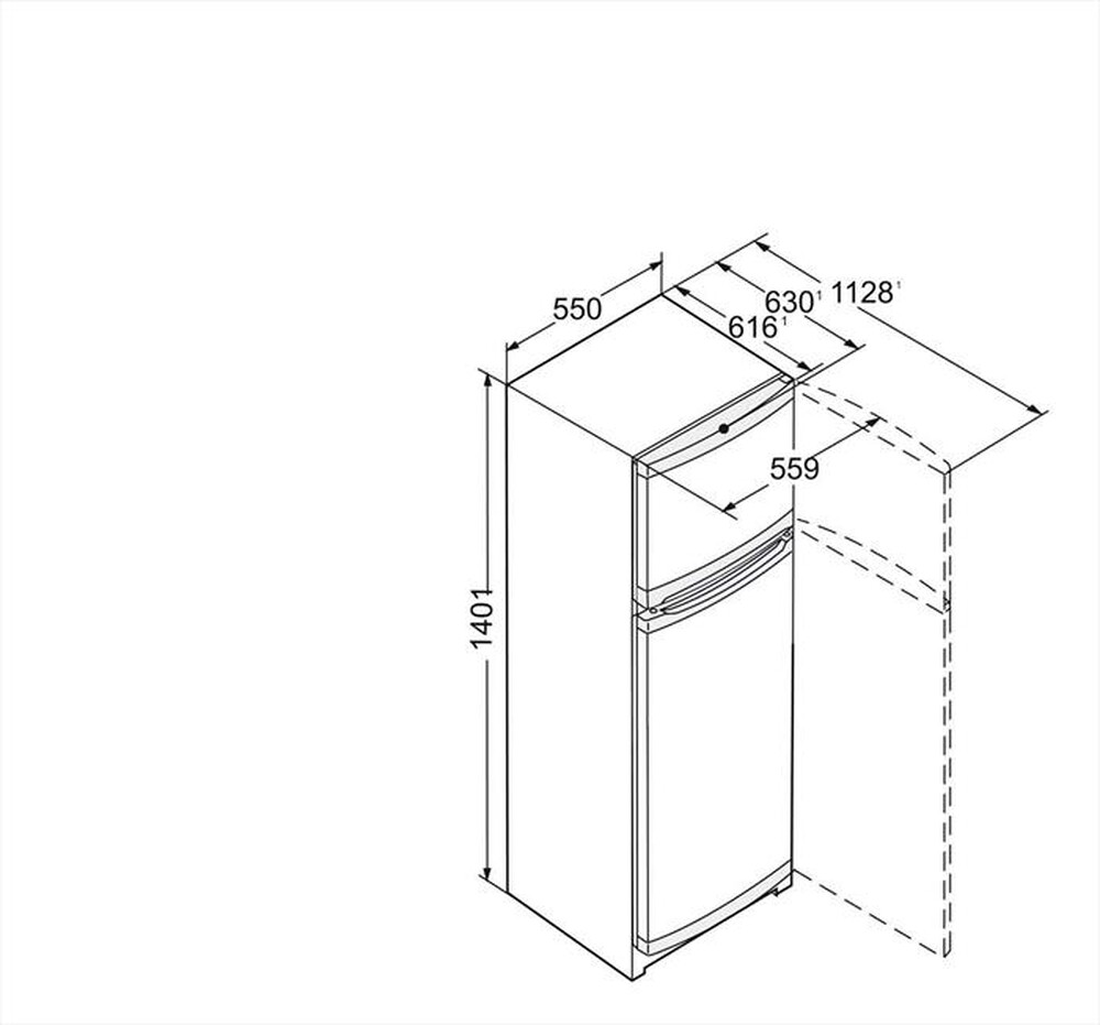 Immagine del prodotto LIEBHERR - Frigorifero 2 porte CT 2531-21 Classe F 241lt-Bianco