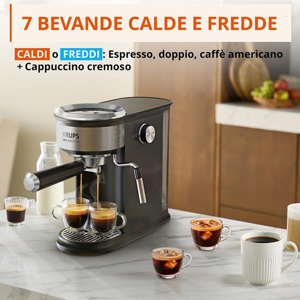 Immagine del prodotto KRUPS - Macchina per caff&egrave; espresso Mini Maestro XP350DE0-Nero/Inox