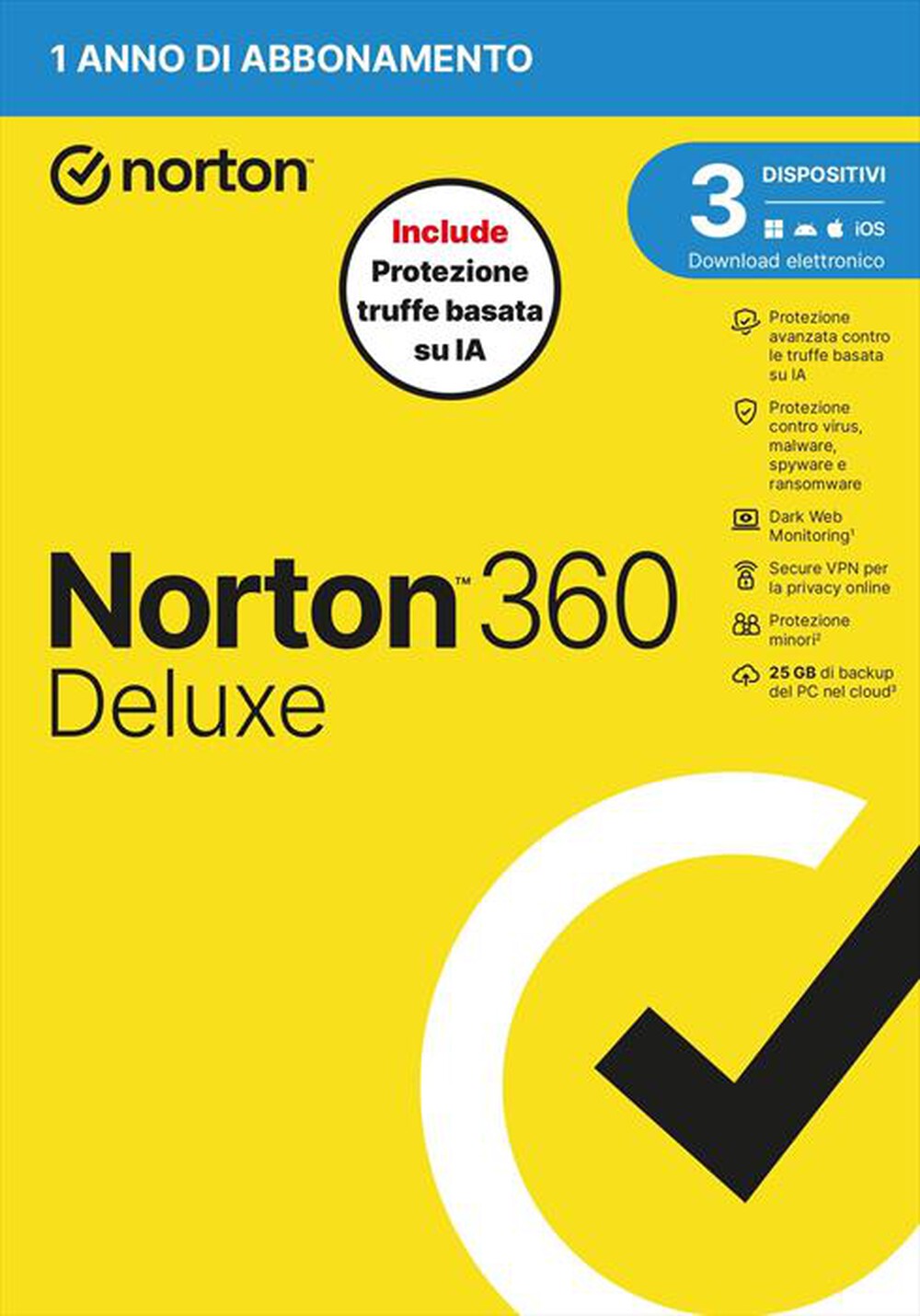 Immagine del prodotto NORTON - 360 Deluxe 3 dispositivi