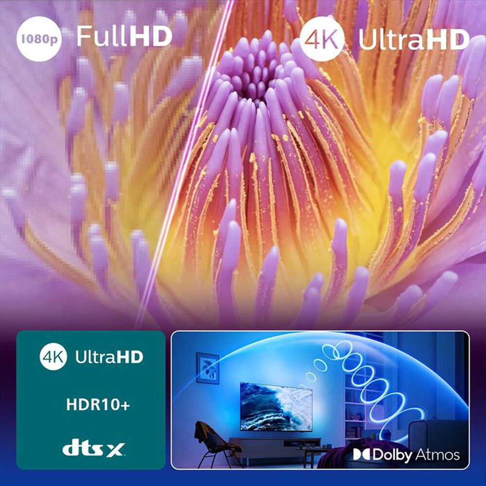 Immagine del prodotto PHILIPS - Smart TV Ambilight LED 4K 43" 43PUS8010-Black