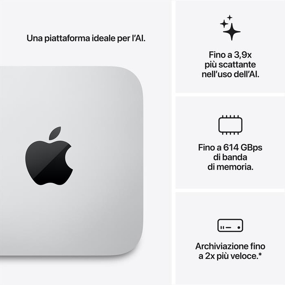Immagine del prodotto APPLE - Mac Studio M5 Max 18 CPU 32 GPU 36GB 512GB-Argento
