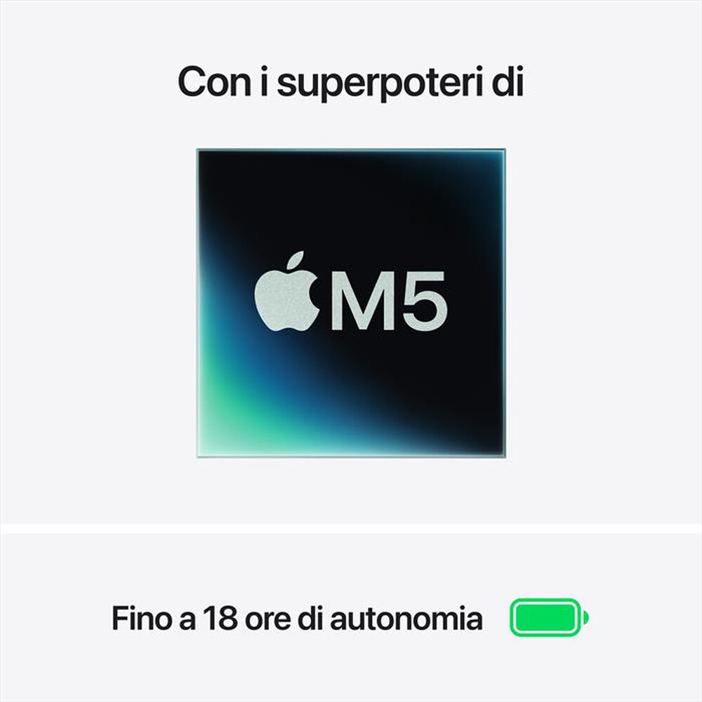 Immagine del prodotto APPLE - MacBook Air 15" M5 Core 10 CPU 10 GPU 16GB 512GB-Argento