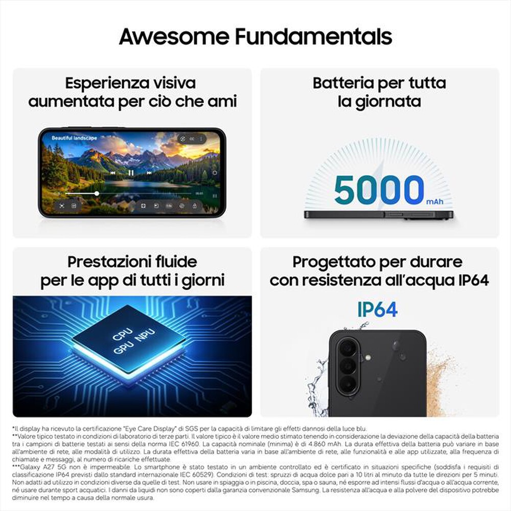 Immagine del prodotto SAMSUNG - Smartphone GALAXY A27 5G (8GB/256GB)-Light Pink