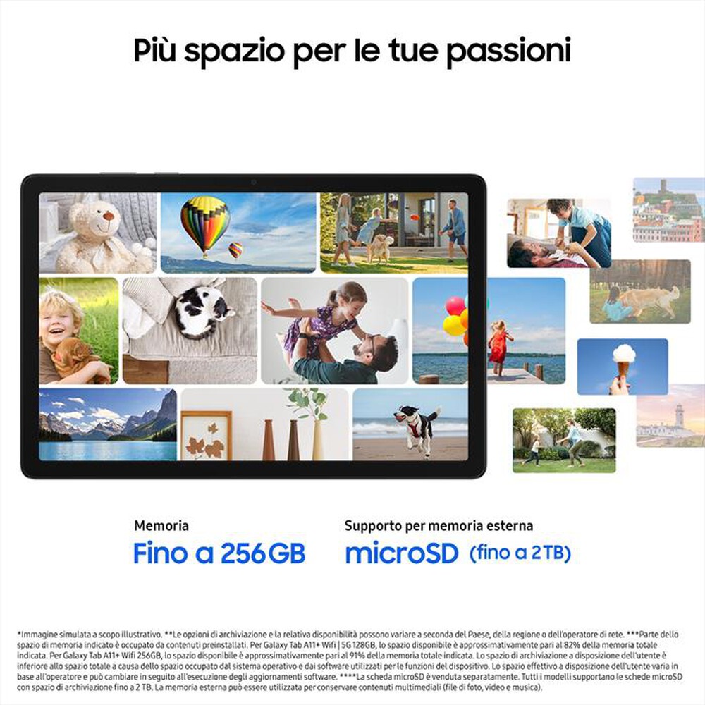 Immagine del prodotto SAMSUNG - Tablet GALAXY TAB A11+ WIFI 256 GB-Gray