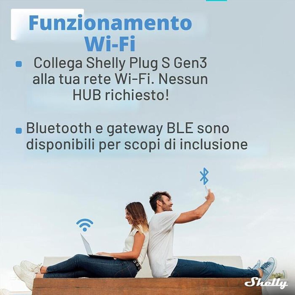 Immagine del prodotto SHELLY - Presa Intelligente Wi-Fi (Tipo F)-Bianco