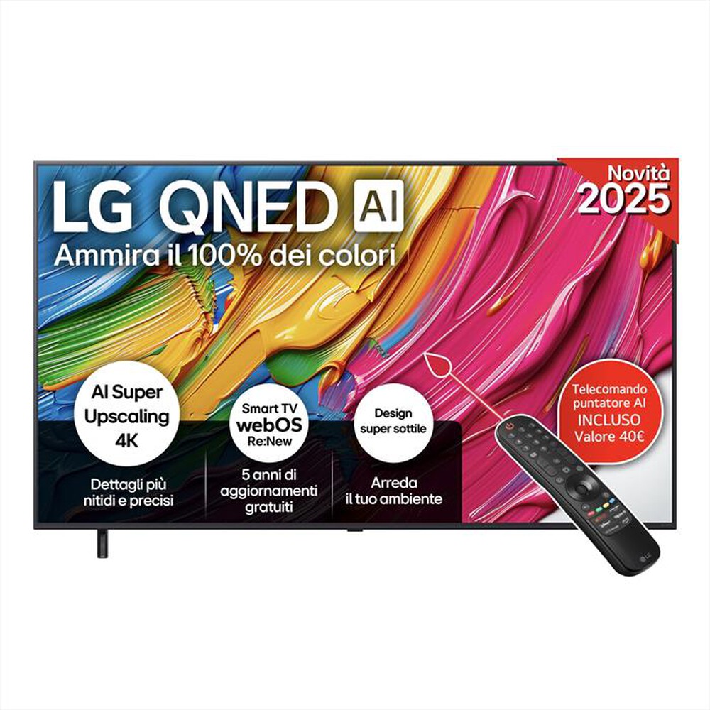 LG - Smart TV QNED AI UHD 4K 65" 65QNED80A6A-Nero