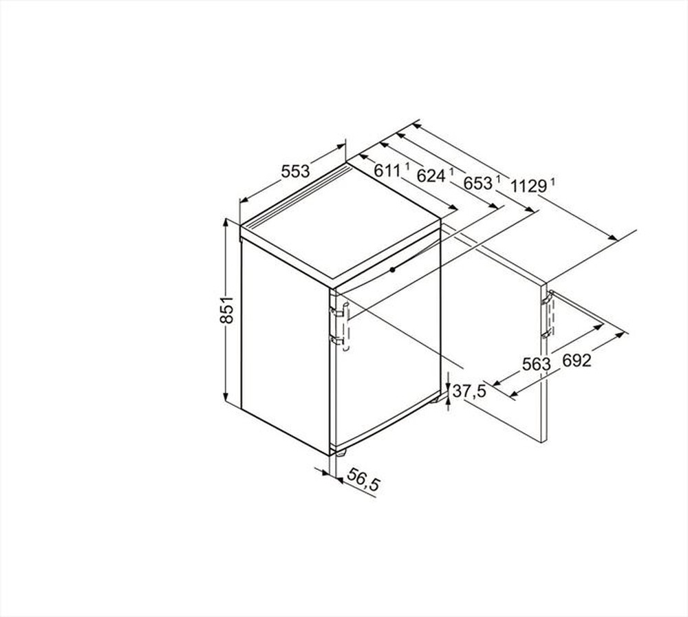Immagine del prodotto LIEBHERR - Congelatore verticale GP 1376-21 Classe E 106 lt-Bianco