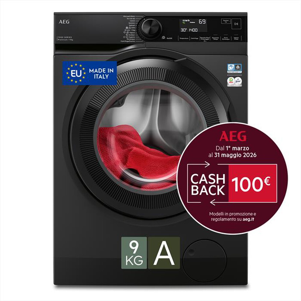 Immagine del prodotto AEG - Lavatrice LR7BLACK 9 Kg Classe A-Nero