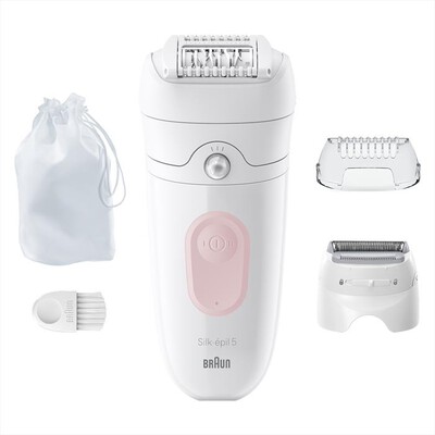 BRAUN - Epilatore SILK-&Eacute;PIL 5 5-030-BIANCO/ROSA
