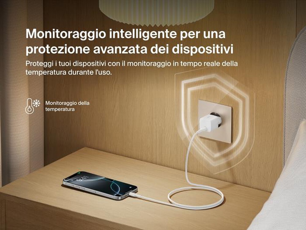 Immagine del prodotto BELKIN - Caricabatteria da parete USB-C da 25 W BoostCharge-Bianco