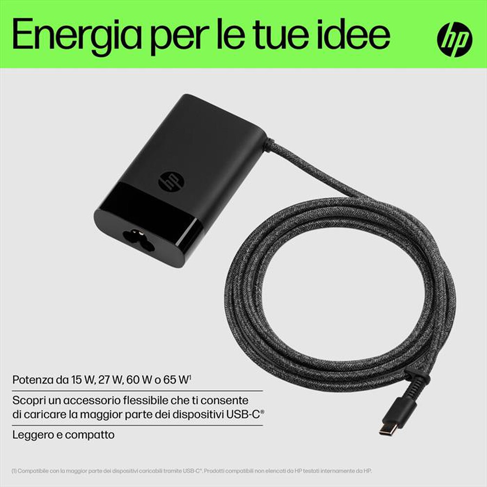 Immagine del prodotto HP - ALIMENTATORE USB-C DA 65 W-Nero