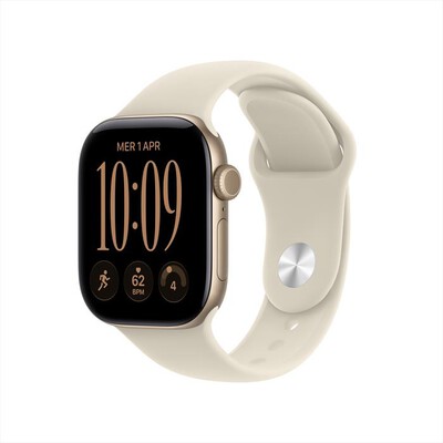 APPLE - Watch Series 12 GPS 42mm Alluminio Oro Chiaro-Sport Band Sabbia - M/L