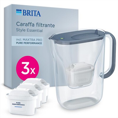 BRITA - Caraffa filtrante STYLE ESSENTIAL 3 FILTRI INCL.-Stone Blue