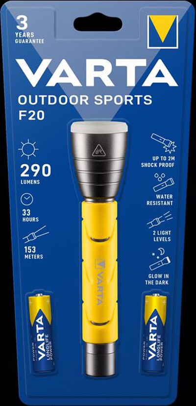 VARTA - Torcia da outdoor o sport C/2 STILO HIGH ENERGY AA
