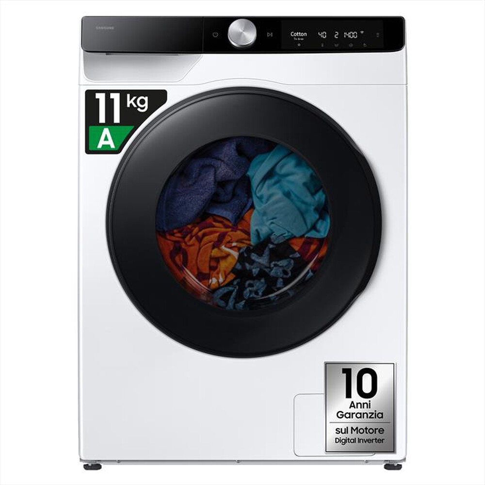 SAMSUNG - Lavasciuga 11/6 Kg WD11DG6B85BKU3 Classe A-bianca con obl&ograve; e display nero