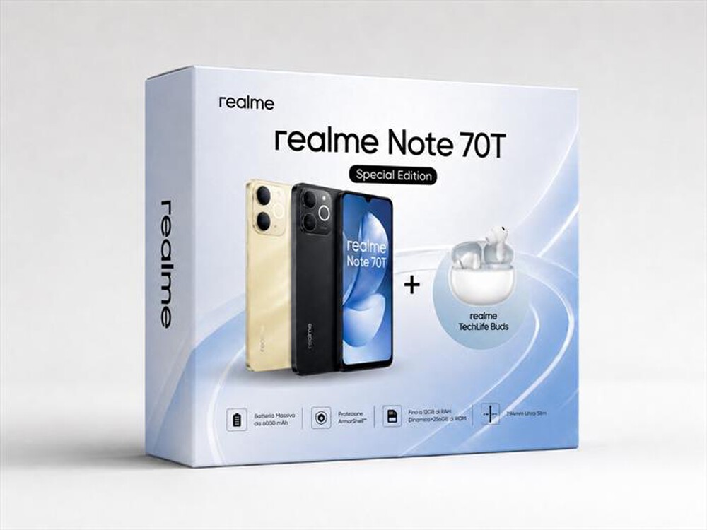 Immagine del prodotto REALME - Smartphone NOTE 70T SPECIAL EDITION 4/256GB-OBSIDIAN BLACK