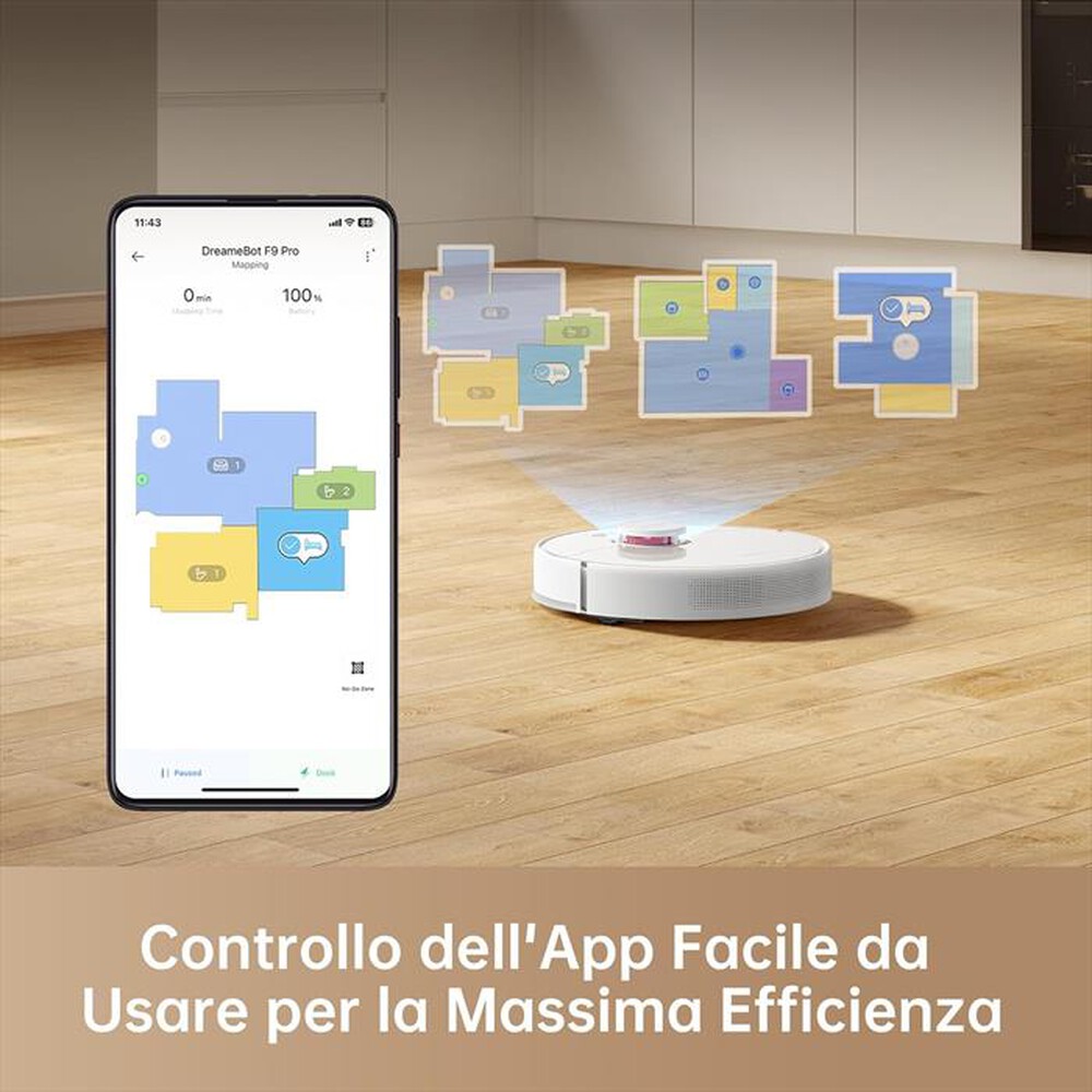 Immagine del prodotto DREAME - Aspirapolvere robot F9 Pro VM Combo + 1 side brush-Bianco