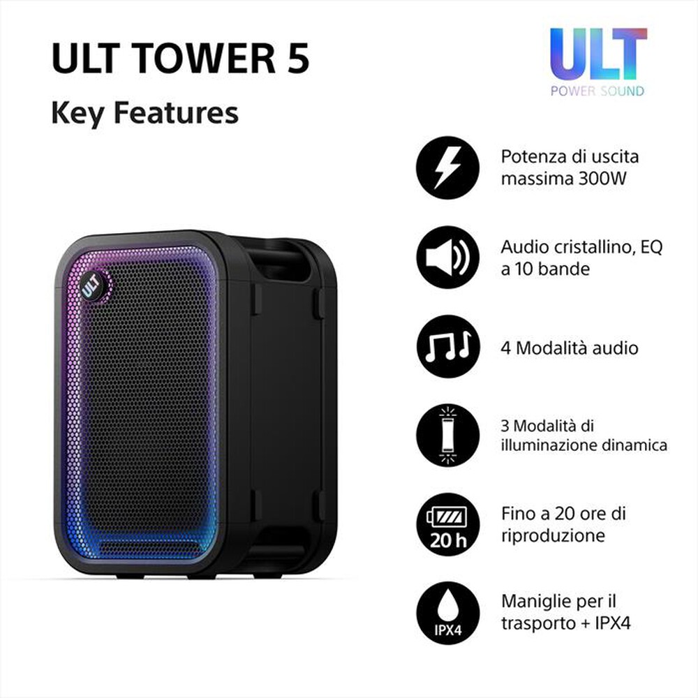 Immagine del prodotto SONY - Party Speaker bluetooth SRSULT500.CEL-Nero