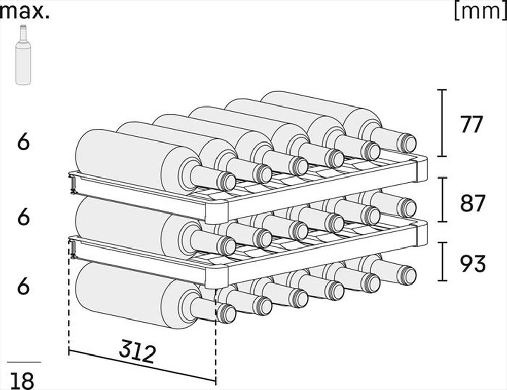 Immagine del prodotto LIEBHERR - Cantinetta WKEGW 582-21 Classe G 18 bottiglie-Bianco