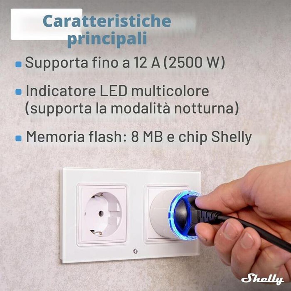 Immagine del prodotto SHELLY - Presa Intelligente Wi-Fi (Tipo F)-Bianco