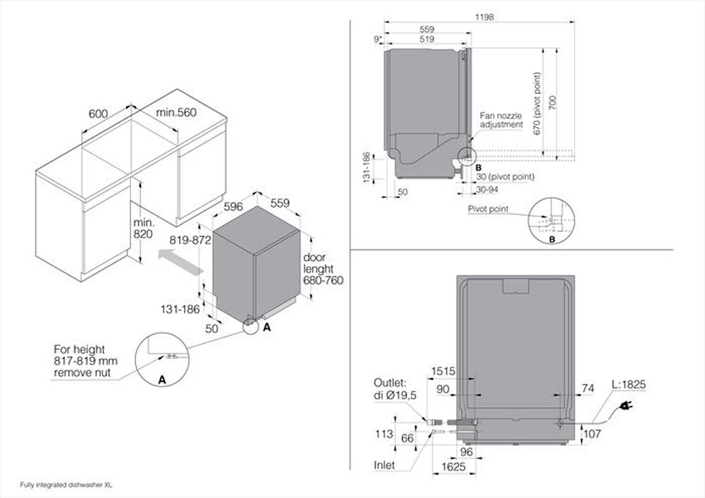 Immagine del prodotto ASKO - Lavastoviglie incasso DFI 443 B/1 Classe C