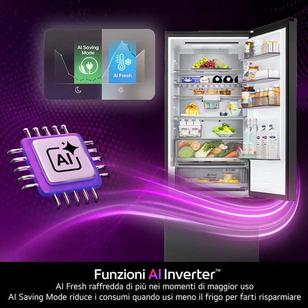 Immagine del prodotto LG - Frigorifero combinato GBBS322CPY Classe C 375lt-Argento
