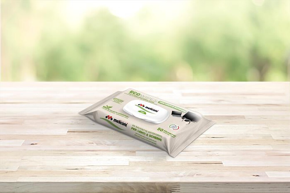 Immagine del prodotto MELICONI - Salviette detergenti ECO WIPES LENTI E SCHERMI-Viscosa compostabile