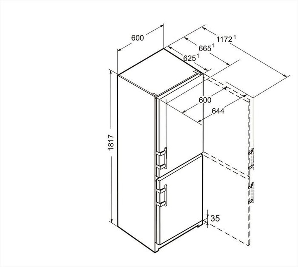 Immagine del prodotto LIEBHERR - Frigorifero combinato CNEF 3515-21 Classe E 340lt-Acciaio