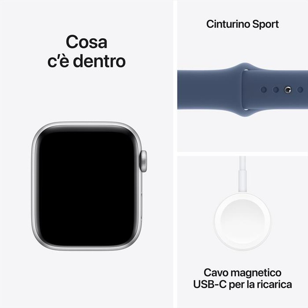 Immagine del prodotto APPLE - Watch SE GPS + Cellular 44mm Cassa Alluminio-Argento Sport Band Denim - S/M