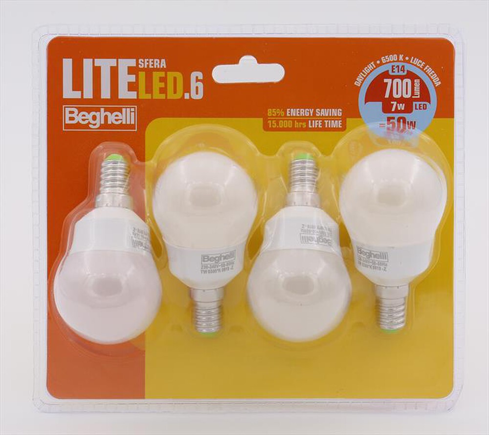 Immagine del prodotto BEGHELLI - LITELED6 SFE 700LM 7W E14 6.5K-BIANCA
