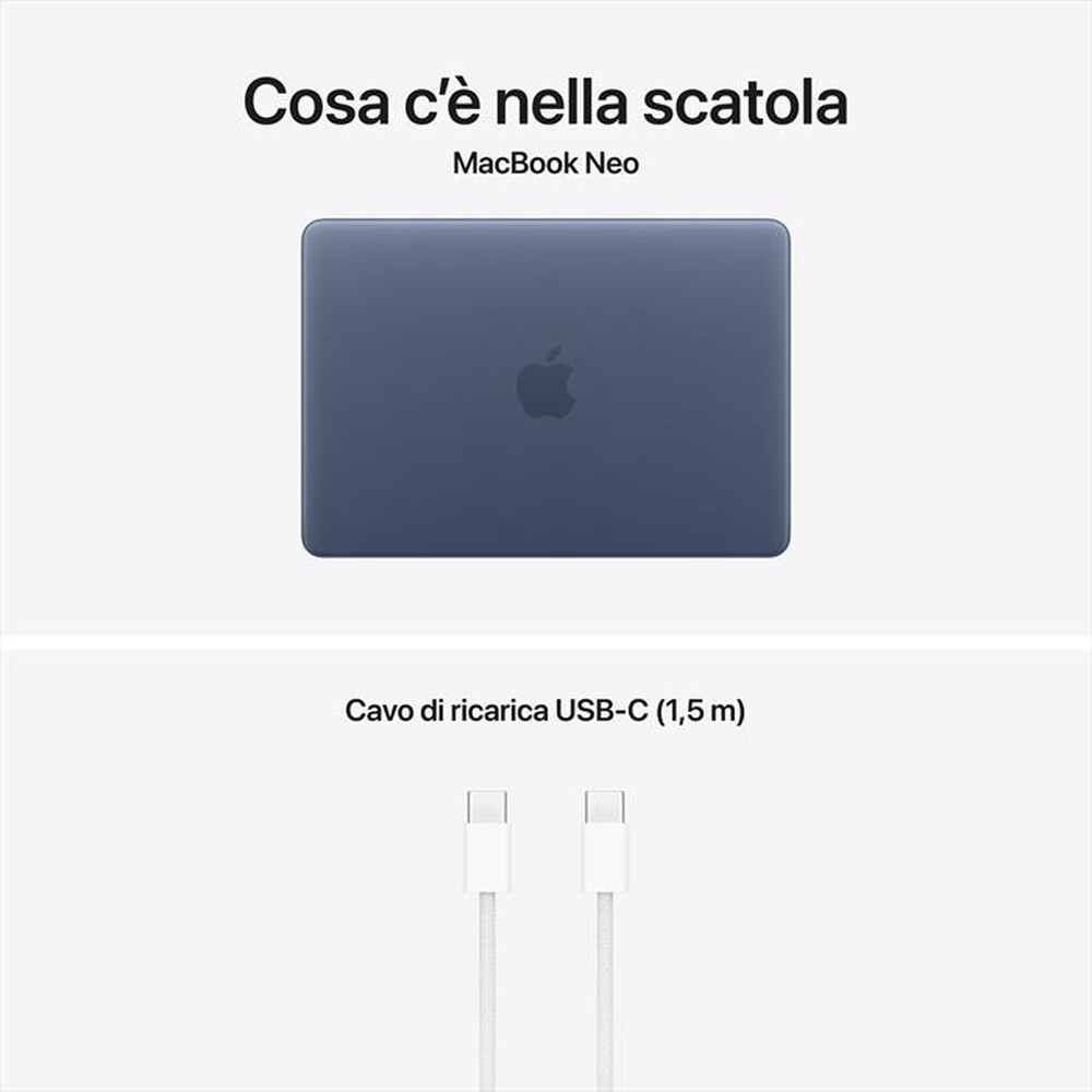 Immagine del prodotto APPLE - MacBook Neo 13" A18 Pro Core 6 CPU 5 GPU 8GB 256GB-Indaco
