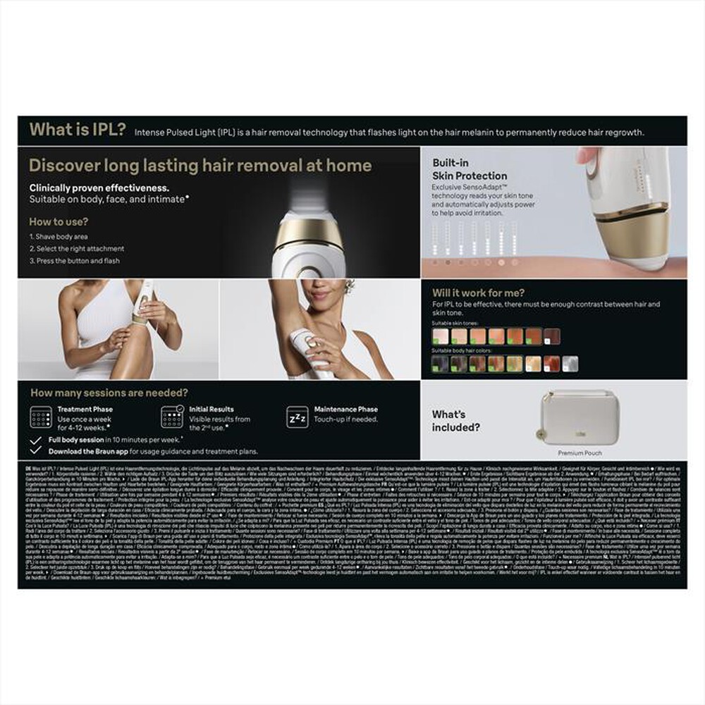Immagine del prodotto BRAUN - Epilatore a luce pulsata IPL PL5210 BOX EURO-BIANCO/ORO