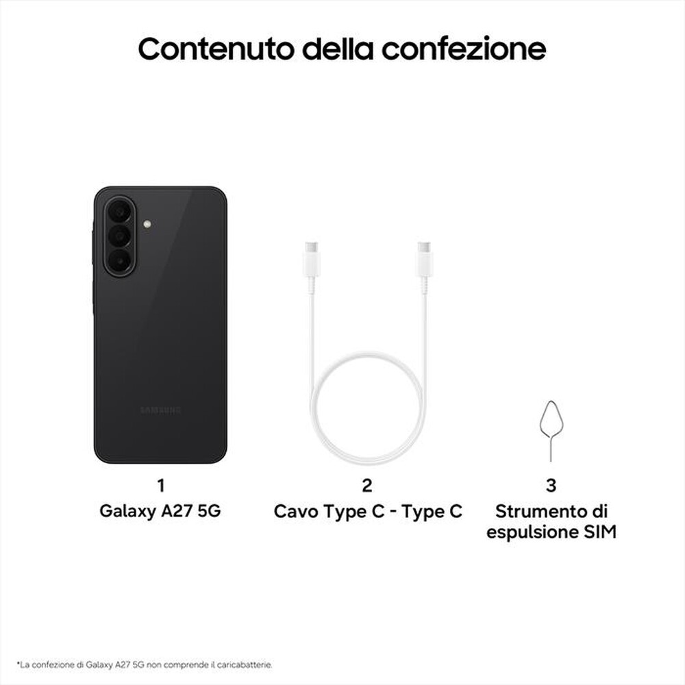 Immagine del prodotto SAMSUNG - Smartphone GALAXY A27 5G (8GB+256GB)-Black