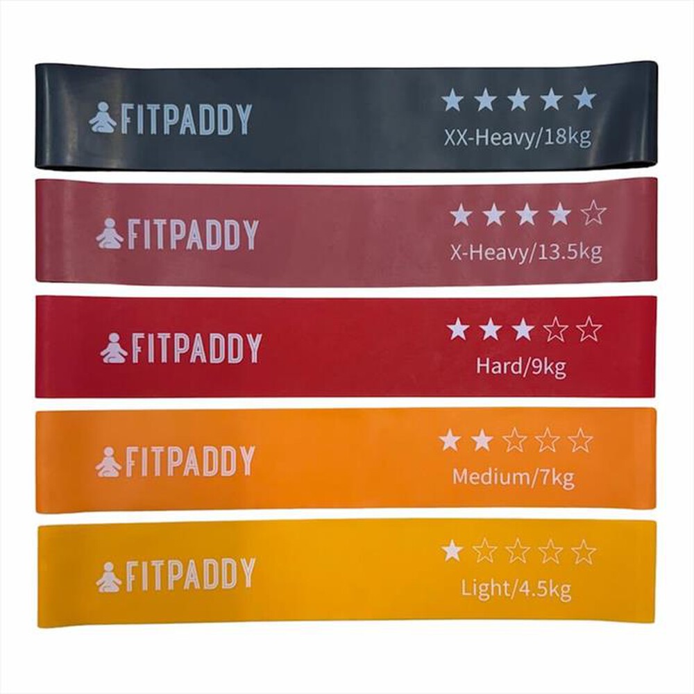 Immagine del prodotto FITPADDY - ELASTICI DA ALLENAMENTO - KIT 5 PCS - EBND01