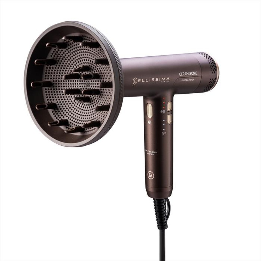 Immagine del prodotto BELLISSIMA IMETEC - ASCIUGACAPELLI DIGITALE CERAMISONIC-Deep brown, Rose nude