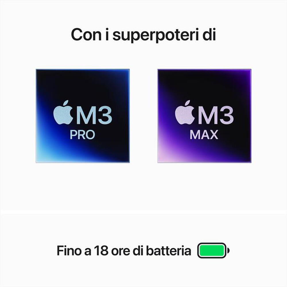 Immagine del prodotto APPLE - MACBOOK PRO 14'' M3 PRO CORE 12 CPU 18 GPU 1TB-Argento