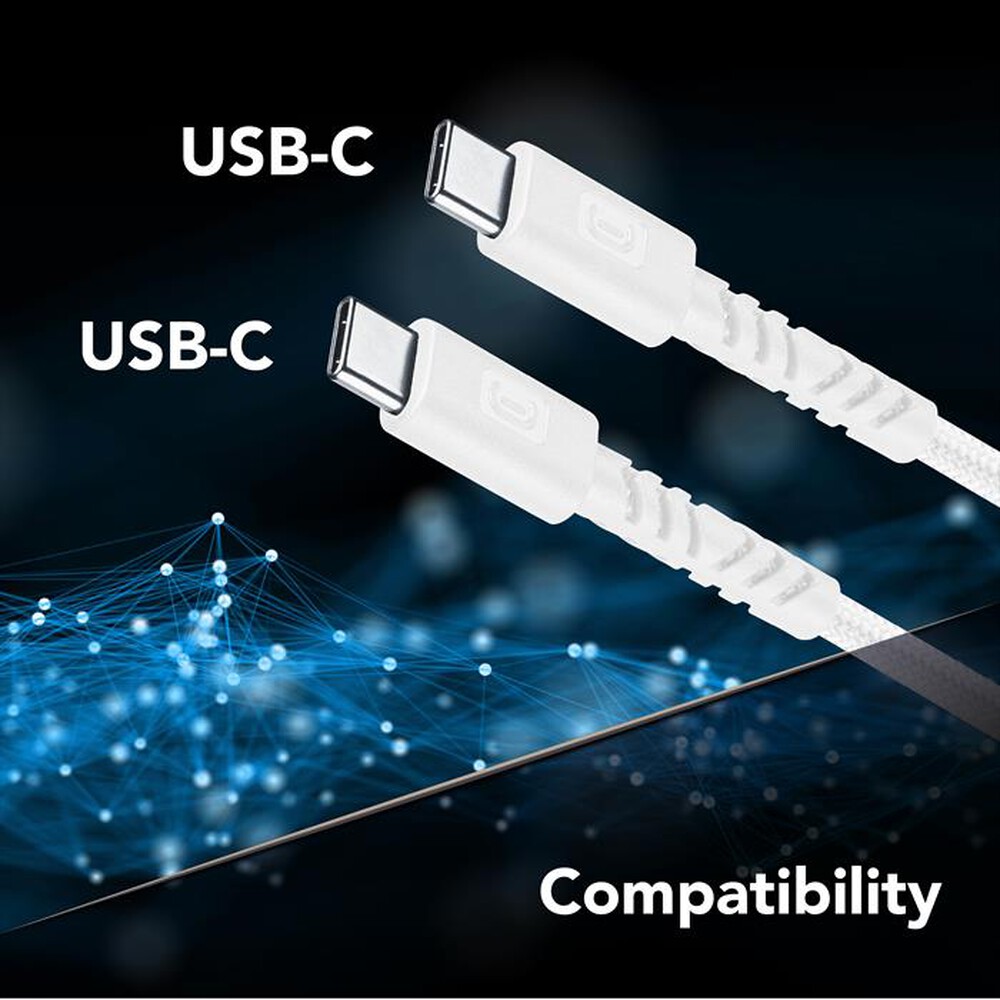 Immagine del prodotto CELLULARLINE - CAVO FLEXY 60CM 60W USB C TO USB C-Bianco